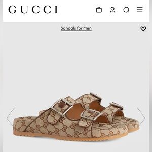Gucci MEN'S SLIDE SANDAL WITH STRAPS